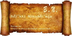 Bükki Nikodémia névjegykártya